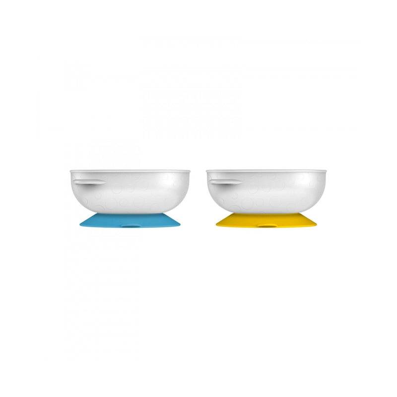 Feeding & Weaning No-Slip Suction Bowls (Blue & Yellow)