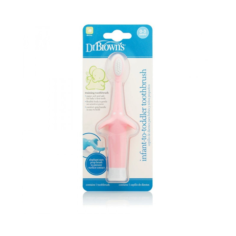 Oral Care Tooth Brush Infant-To-Toddler Toothbrush Elephant (Pink)