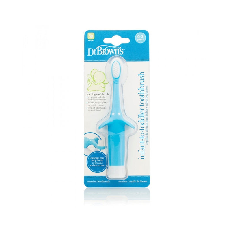 Oral Care Tooth Brush Infant-To-Toddler Toothbrush (Blue) - Elephant