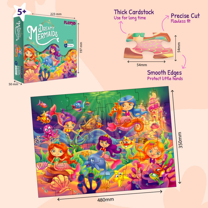 Dreamy Mermaids Puzzle for Kids