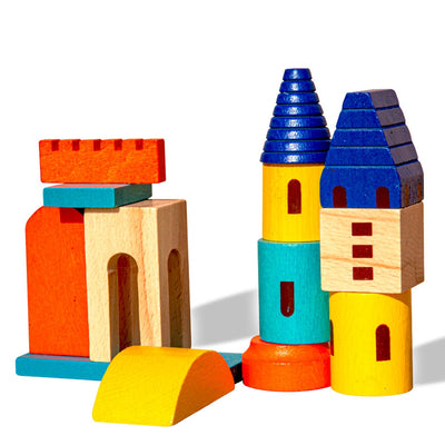 The Builder Wooden Toy ( 1 Years + ) Imagination and Creativity (Mini)