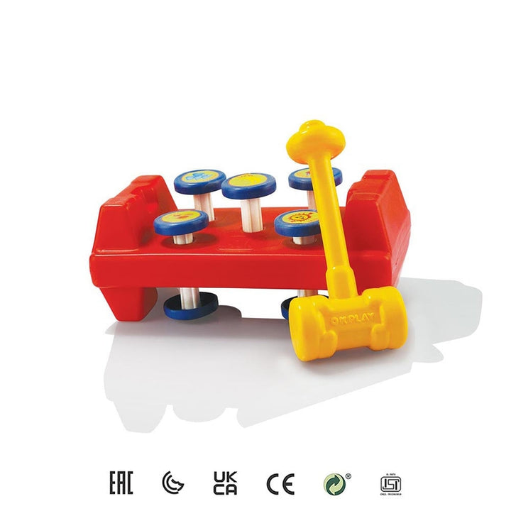 Bang Bang Plastic Toy with Hammer, Baby Hammer Rattles