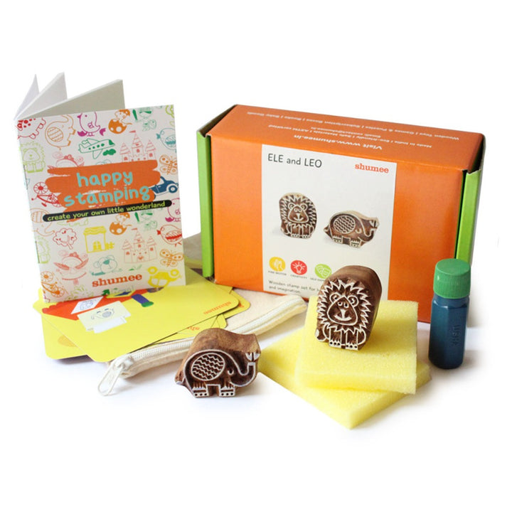 Ele & Leo Wooden Stamps Set