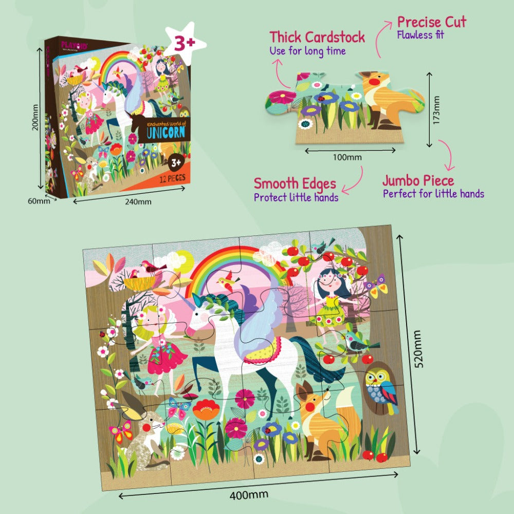 Enchanted World Of Unicorn + Circus Carnival Puzzles For Kids