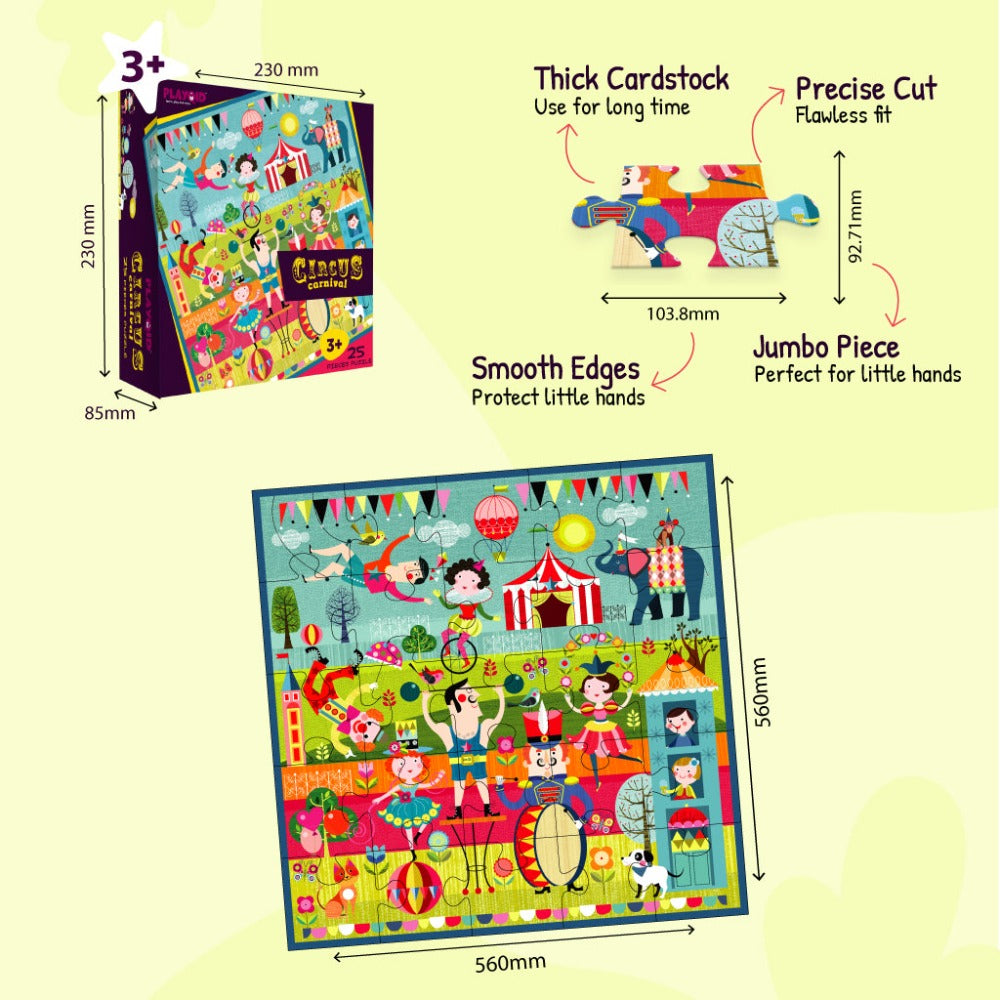 Enchanted World Of Unicorn + Circus Carnival Puzzles For Kids