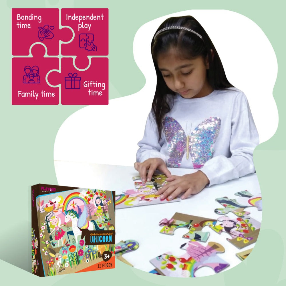 Enchanted World Of Unicorn + Circus Carnival Puzzles For Kids