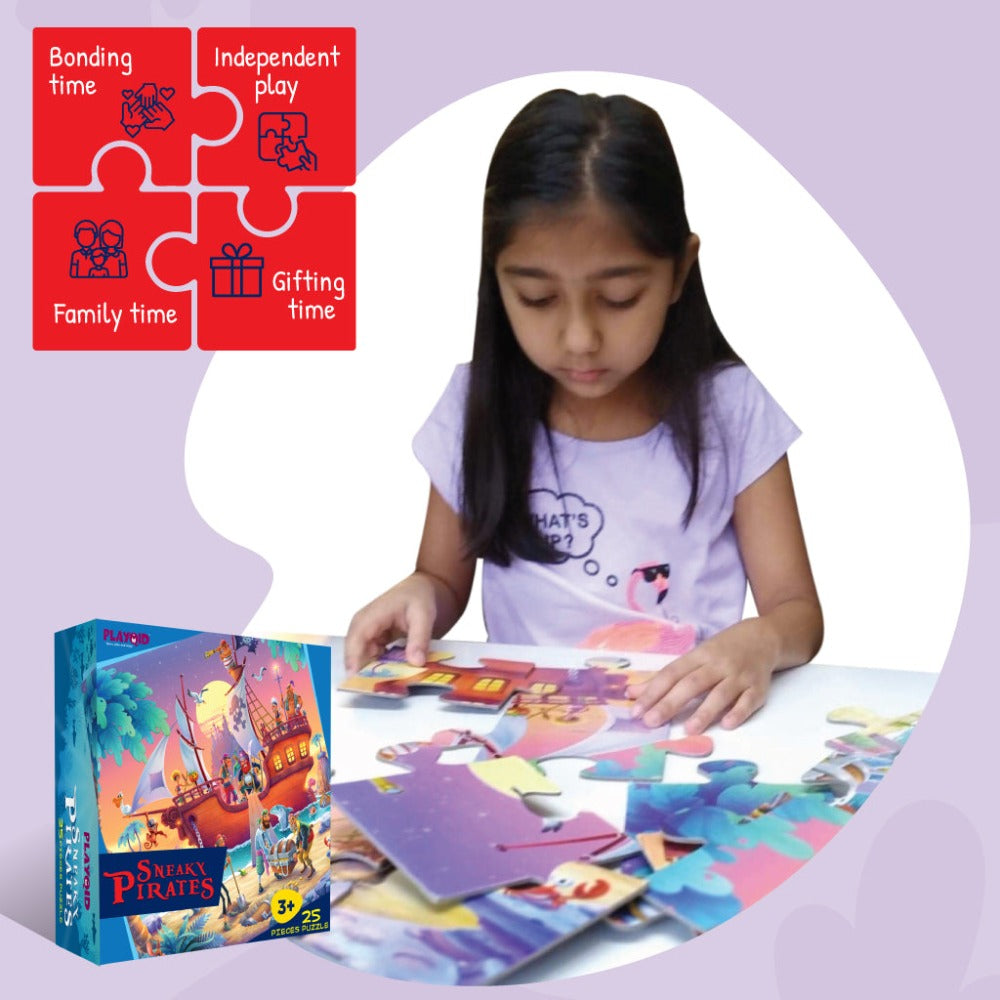 Enchanted World Of Unicorn + Sneaky Pirates Puzzle For Kids