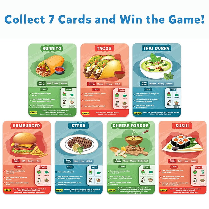 Guess in 10 Foods Around The World Card Game