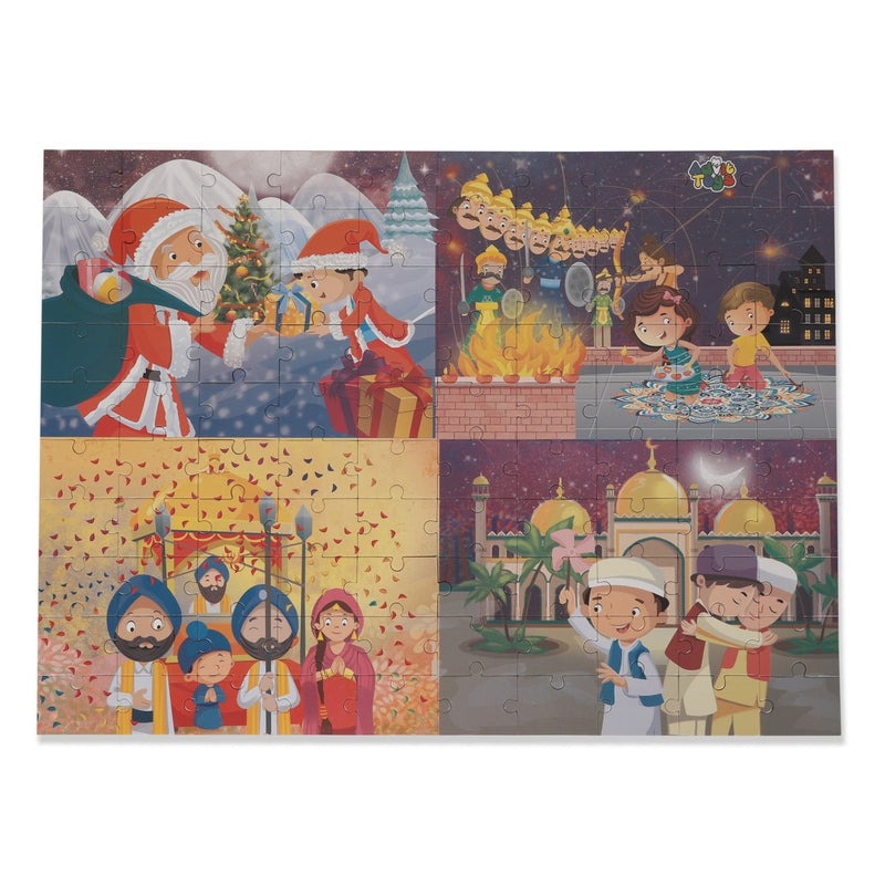 Festivals of India - Jigsaw puzzle (100 Piece + Educational Fun Fact Book Inside)