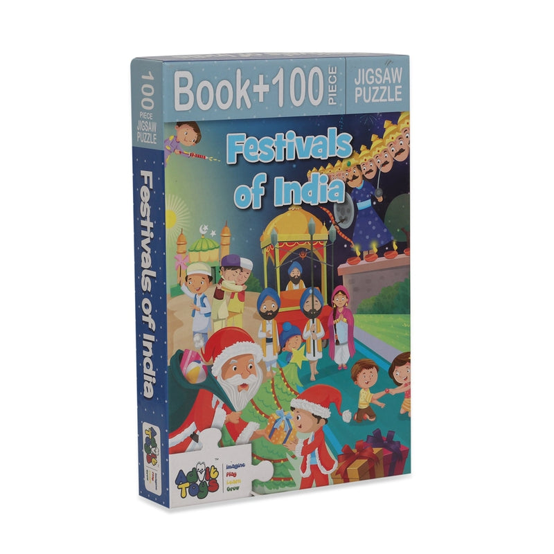 Festivals of India - Jigsaw puzzle (100 Piece + Educational Fun Fact Book Inside)