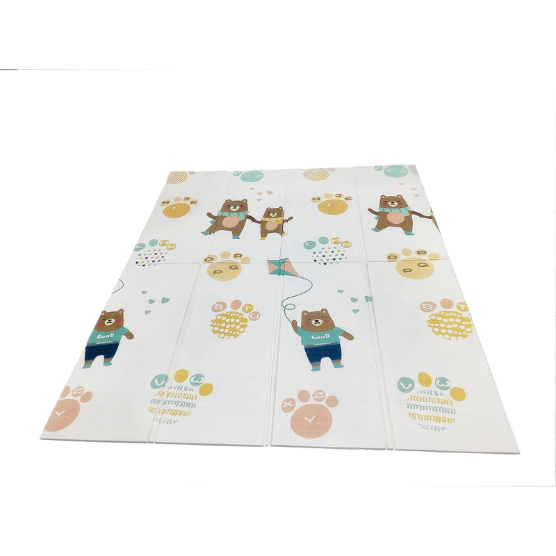 Deer-Owl Cartoon Non-toxic Printed Reversible Foldable Double Sided Baby Crawling Floor Mat