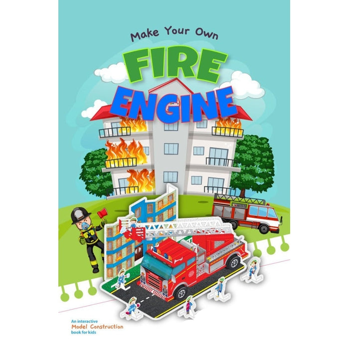 Make Your Own Fire Engine | 3D Paper Construction Model for Kids