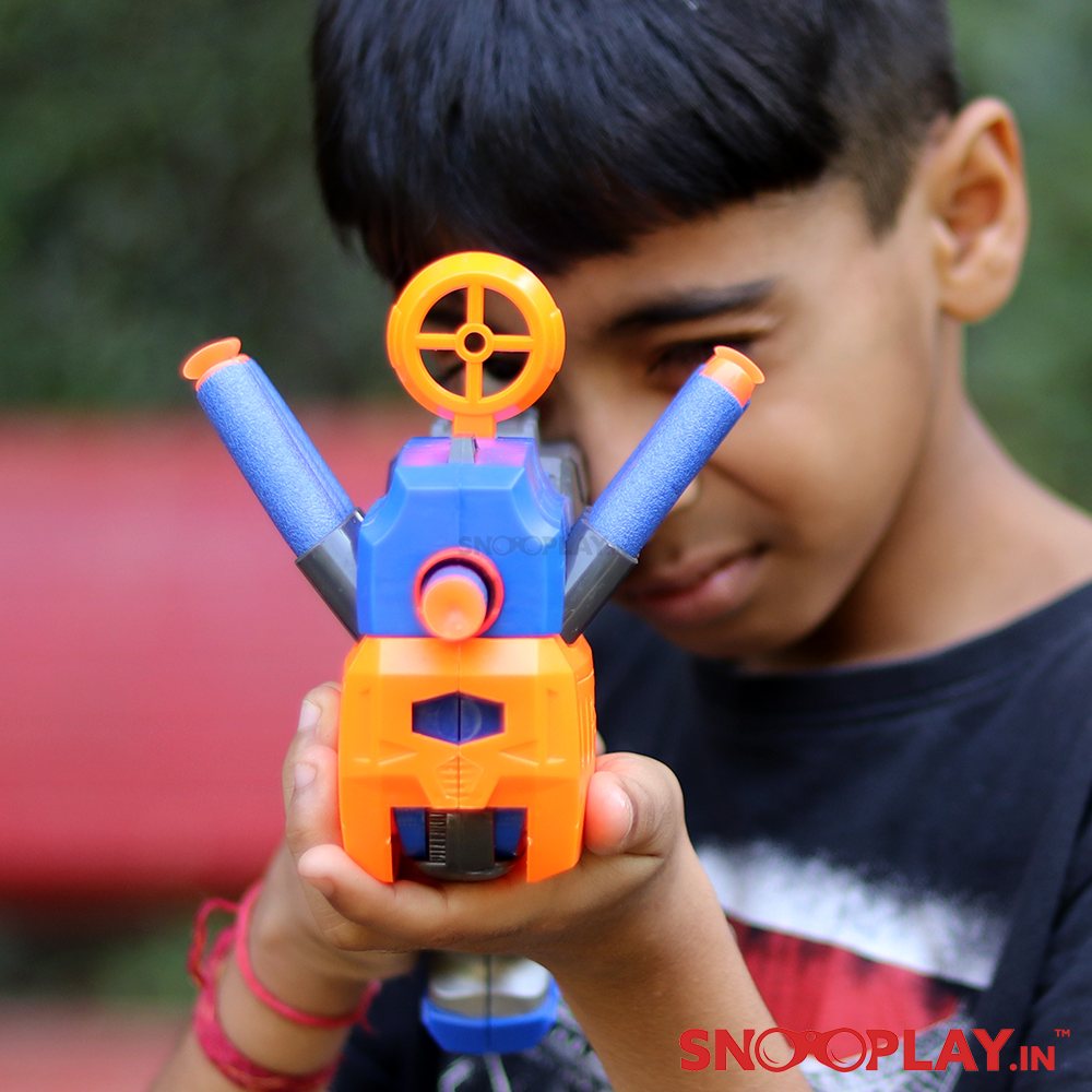 Five Dart Soft Blaster action gun toy for kids :- Snooplay.in