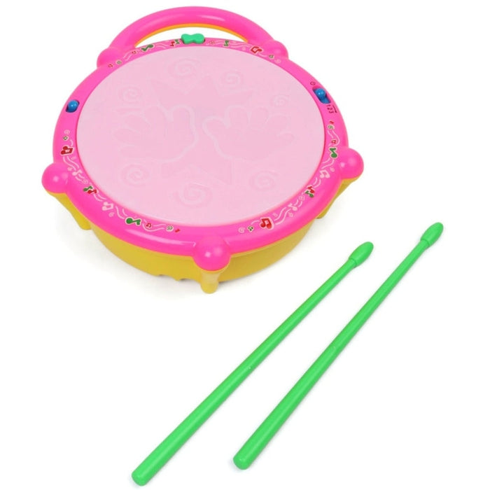 Flash Drum With Sticks Musical Toy For Kids