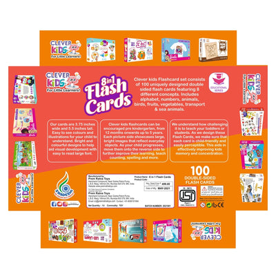 8 in 1 Flash Cards (Educational Flash Cards)