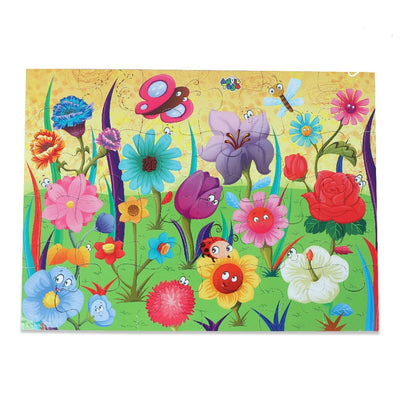 Flowers Jigsaw Puzzle for Kids - (24 Piece + Educational Fun Fact Book Inside)