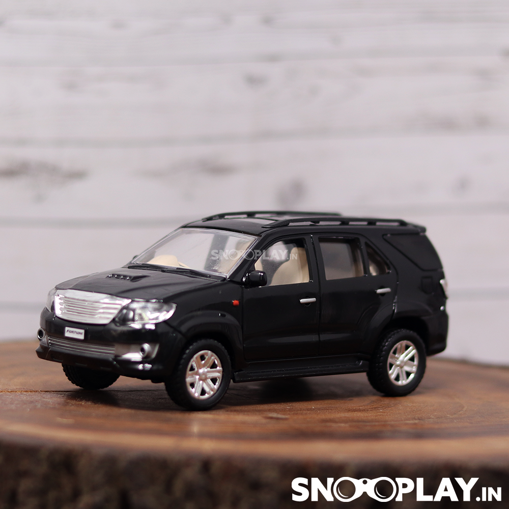 A perfect gift for all the toy car lovers, Fortuner Miniature Toy car, made with a strong and a sturdy plastic body. 
