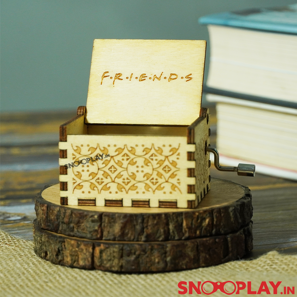 A great piece of decor and an ideal gift for all the music lovers, the Friends TV show wooden hand engraved musical box.