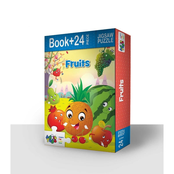 Fruits Jigsaw Puzzles for Kids  - (24 Piece + Educational Fun Fact Book Inside)