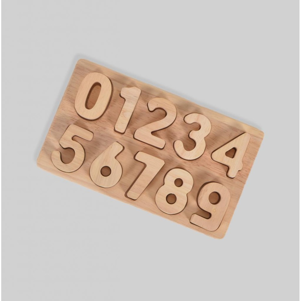 0-9 Wooden Number Puzzle, Learning Numbers, Home Schooling Toy