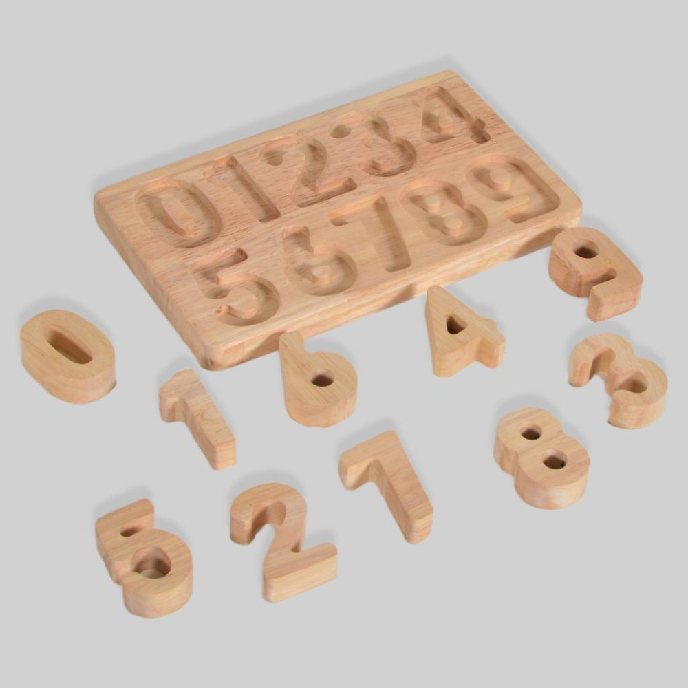 0-9 Wooden Number Puzzle, Learning Numbers, Home Schooling Toy