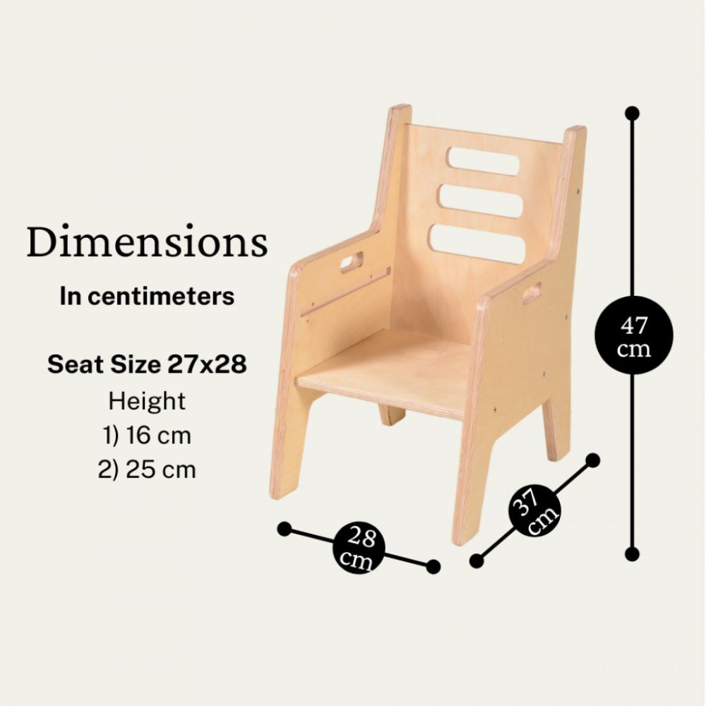 Adjustable Montessori Weaning Chair (3-8 Years)