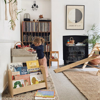 Nursery Low Book Display Shelf - Small| Kids Montessori Furniture for Toddler- Birch Plywood