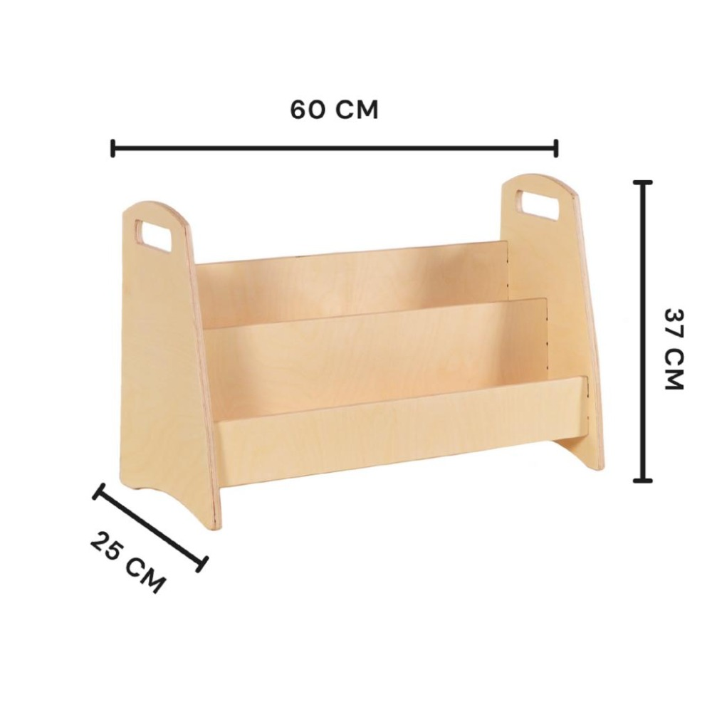 Nursery Low Book Display Shelf - Small| Kids Montessori Furniture for Toddler- Birch Plywood