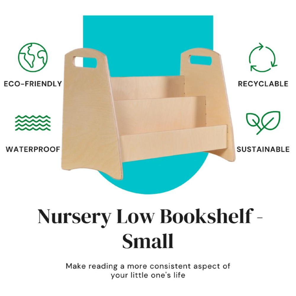 Nursery Low Book Display Shelf - Small| Kids Montessori Furniture for Toddler- Birch Plywood