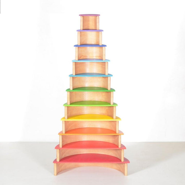 12-Piece Large Rainbow Stacker Natural