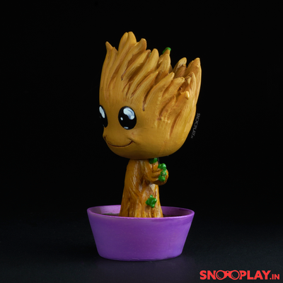 The cutest bobblehead of all, Baby Groot kept in a mud pot, to add an addition to your collectibles.