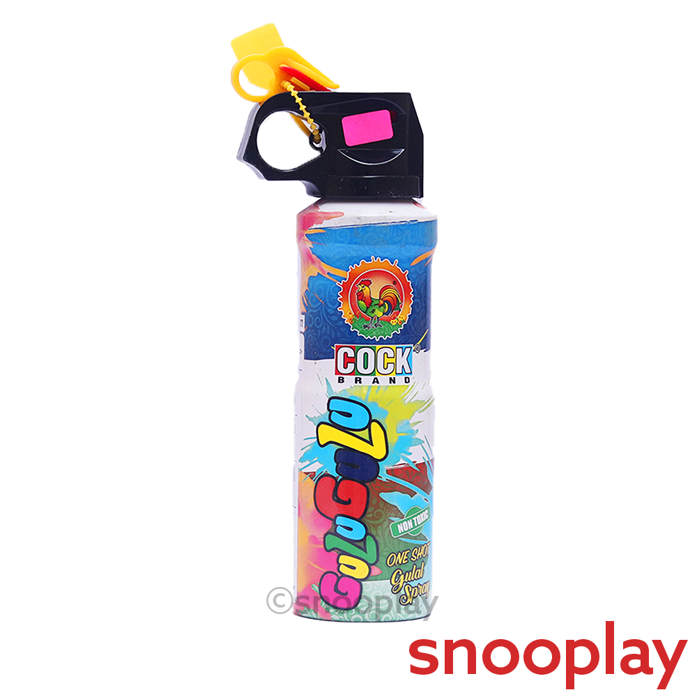 Holi Gulaal Spray (Set of 5 Sprays)  - One Shot Gulaal Shooter Cylinder Non Toxic in Assorted Colours