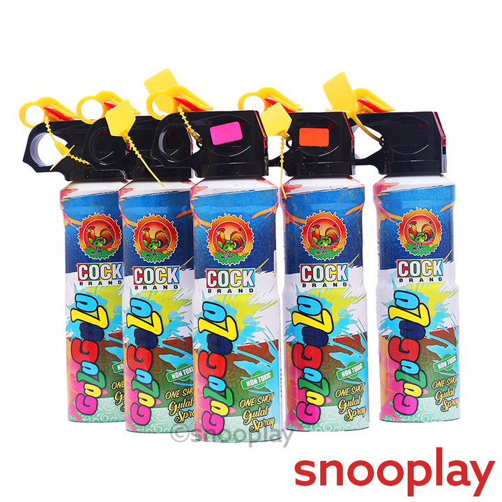 Single Shot Gulaal Shooter Cylinder Pack - Gulugulu (Total 5 Pieces) | Assorted Colors & Prints