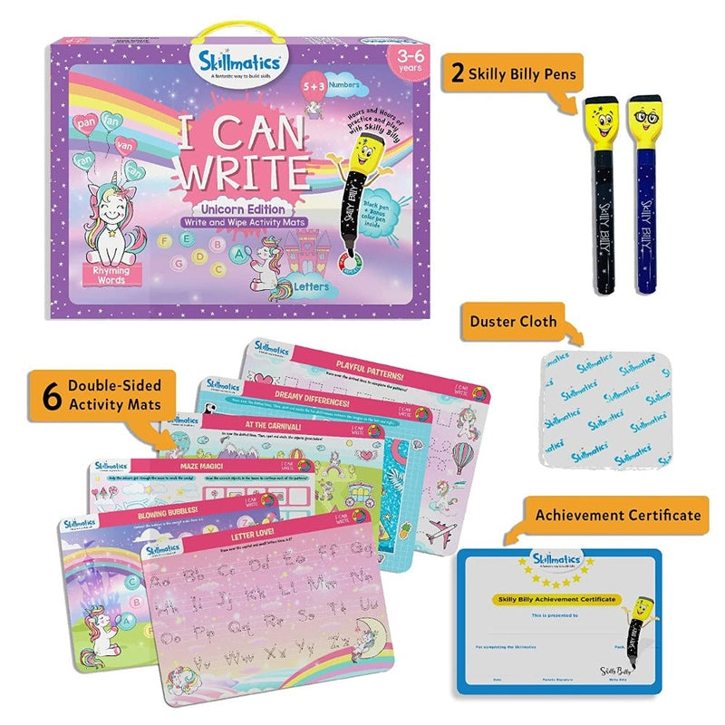 I Can Write - Unicorn Write and Wipe Activity Mat