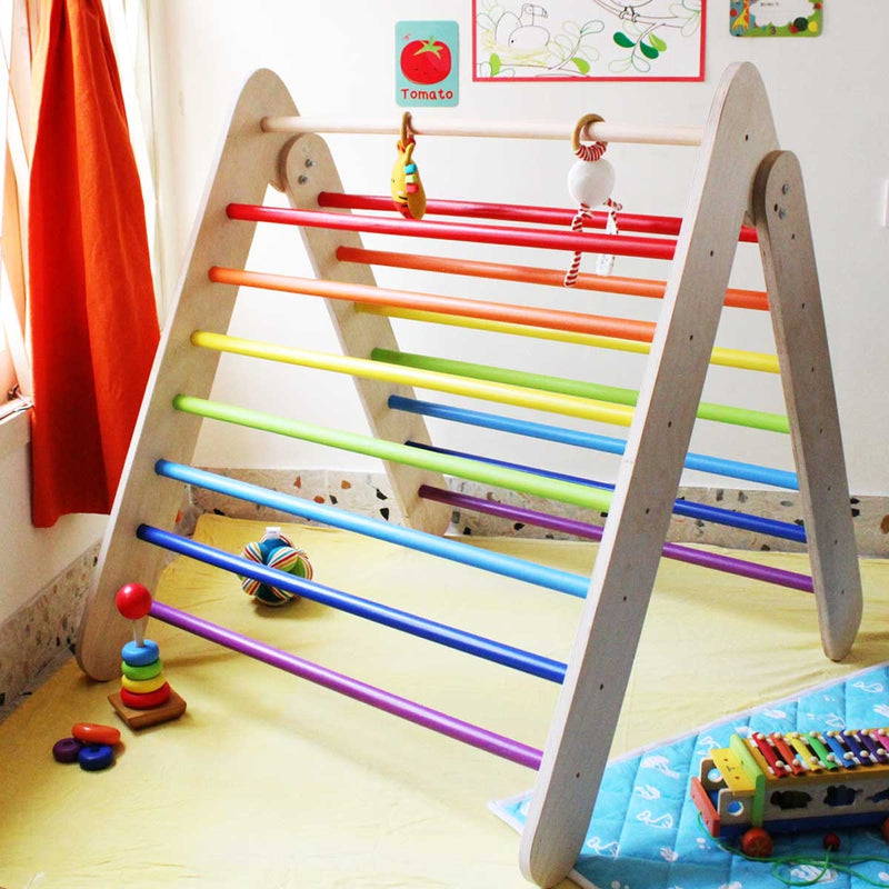 Wooden Rainbow Pikler Triangle (1-4 Years)