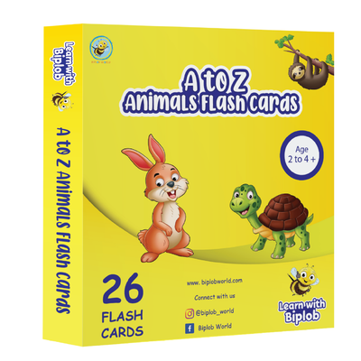 A to Z Animals - Flash Card  (2 - 4 Years)