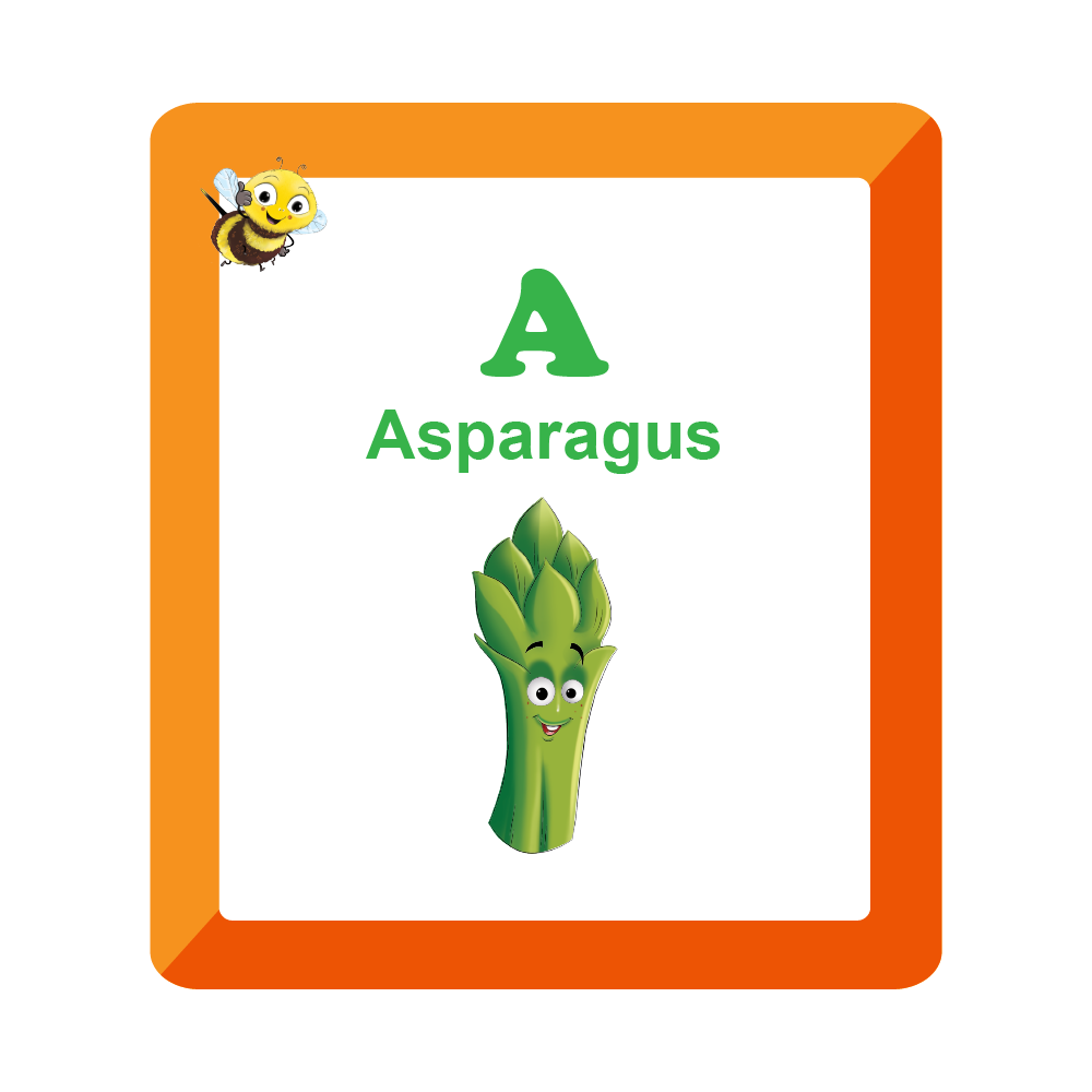 A to Z Vegetables - Flash Cards ( 2 - 4 Years )