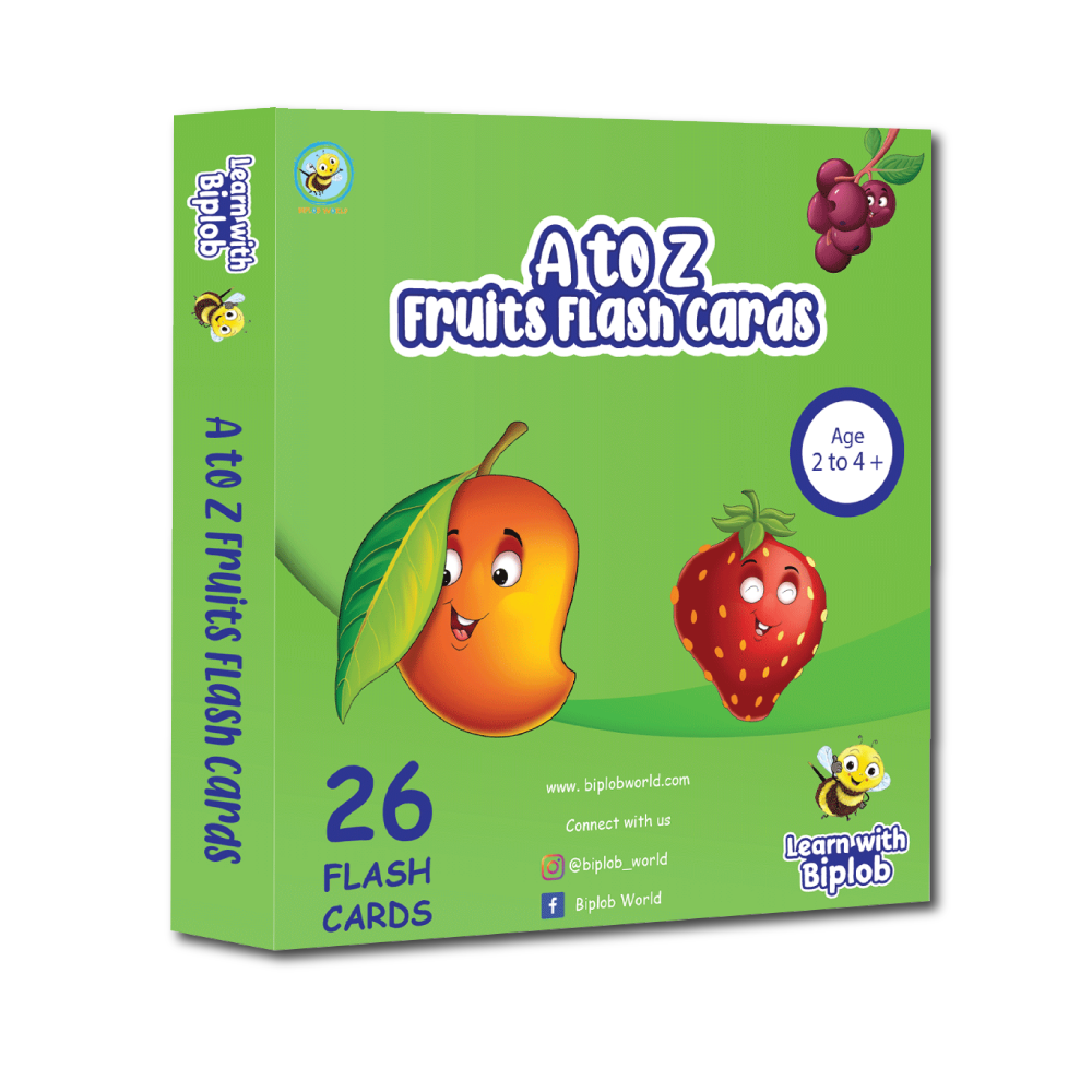 A to Z Fruits - Flash Card ( 2 - 4 Years )