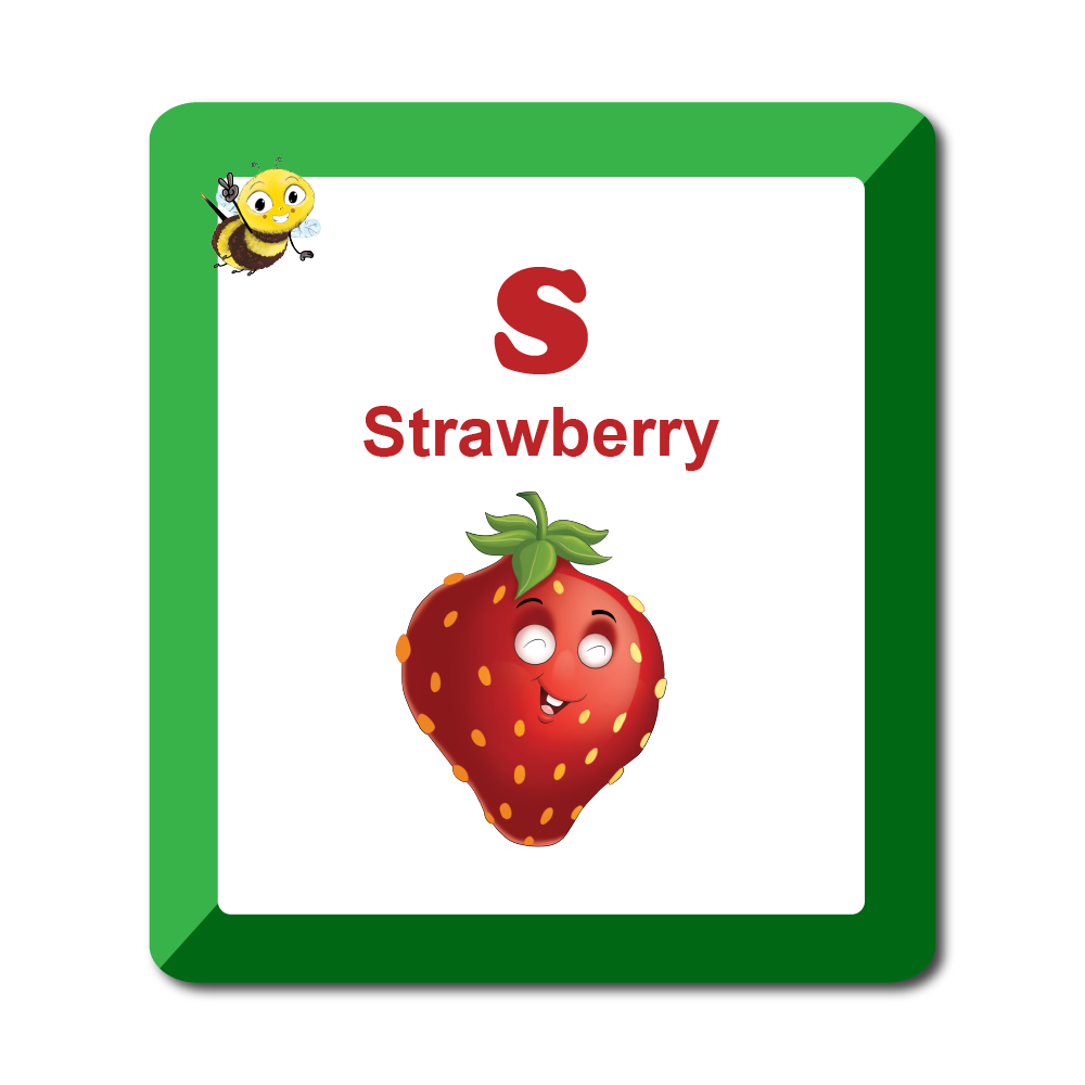 A to Z Fruits - Flash Card ( 2 - 4 Years )