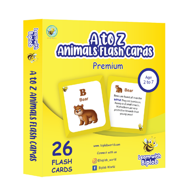 A to Z Animals - Flash Card  ( 2 - 7 Years )