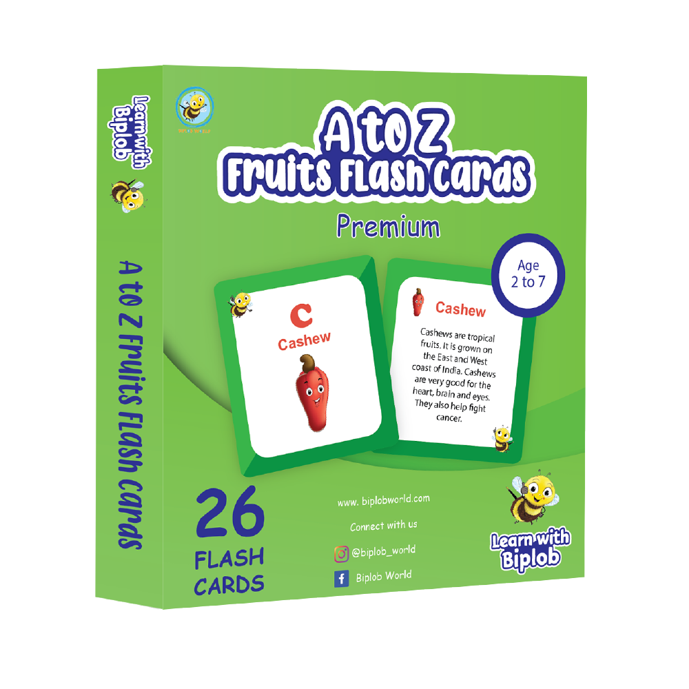 A to Z Fruits - Flash Cards  ( 2 - 7 Years )