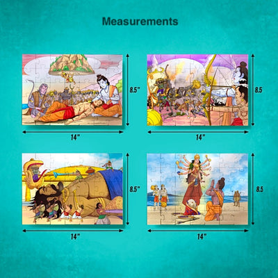 Tales of Ramayan Jigsaw Puzzle (4 x 35 Pieces)