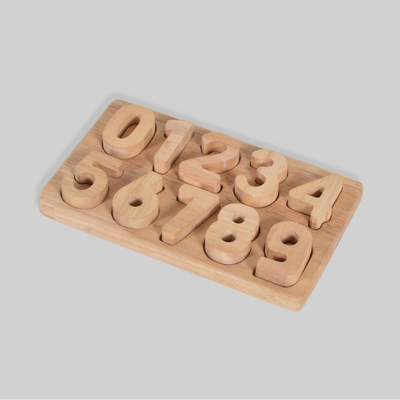 0-9 Wooden Number Puzzle, Learning Numbers, Home Schooling Toy