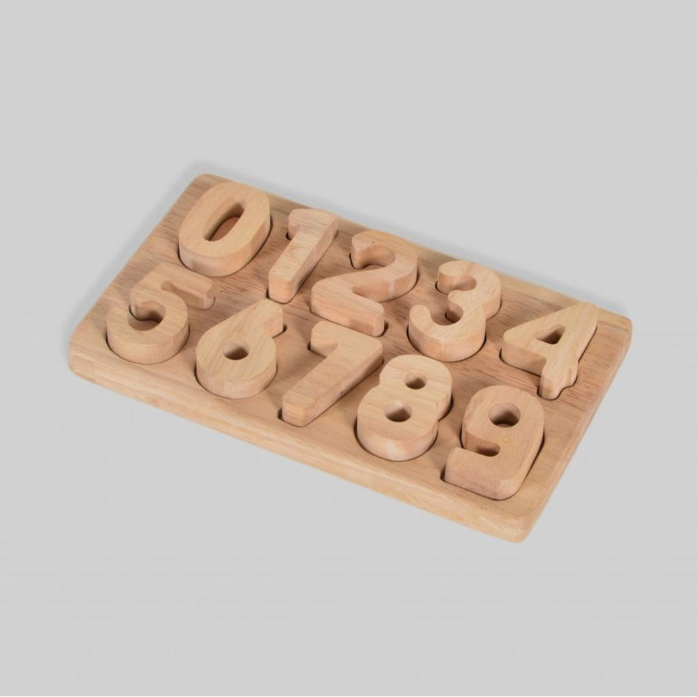 0-9 Wooden Number Puzzle, Learning Numbers, Home Schooling Toy