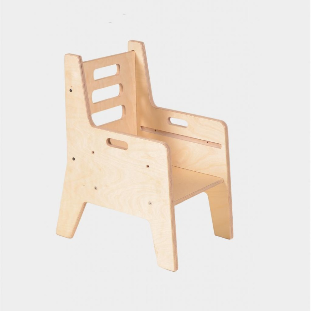 Adjustable Montessori Weaning Chair | Kids Montessori Furniture - Birch Ply