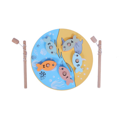Magnetic Wooden Fishing Game for Kids