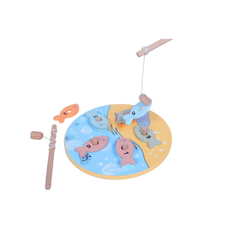 Magnetic Wooden Fishing Game for Kids