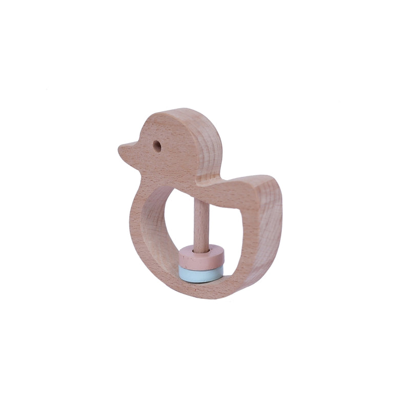 Wooden Duck Rattle for Toddlers