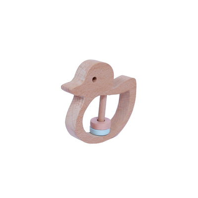 Wooden Duck Rattle for Toddlers