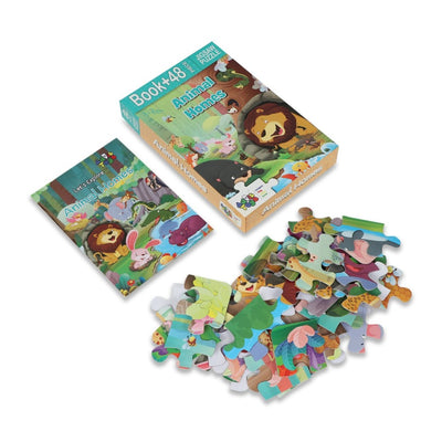 Animal Homes - Jigsaw Puzzle (48 Piece + Educational Fun Fact Book)